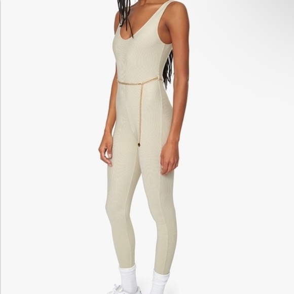 WeWoreWhat Pants - WeWoreWhat | Active Women's Scoop Jumpsuit Bodysuit w/Belt | Khaki | NEW!!💜